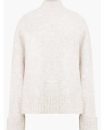 Great Plains Carice Knit High Neck Sweater 10 - White