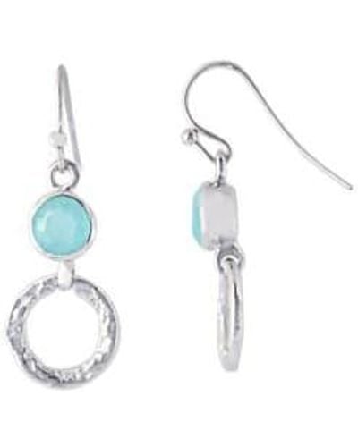 Azuni London Azuni Larissa Gemstone Earrings - Metallic