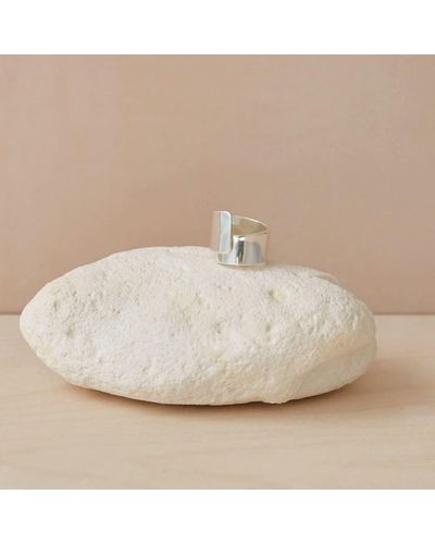 Chalk Chunky Sterling Silver Ring - White