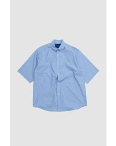 Document 100S Cotton Button Down Shirt - Blu