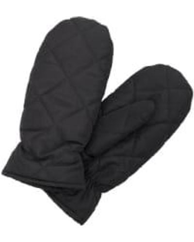 SELECTED Quilted Mittens M/l - Black