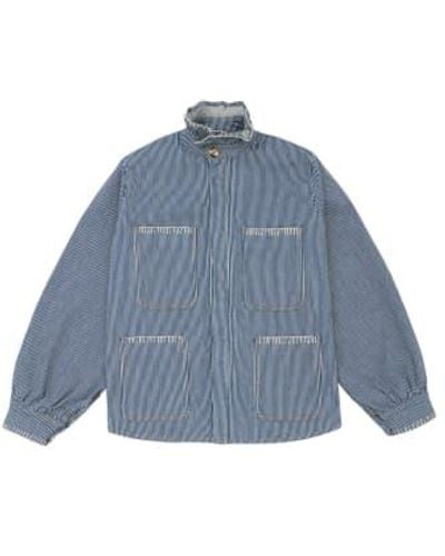 seventy + mochi Seventy Mochi Stripe Pablo Womens Jacket - Blu