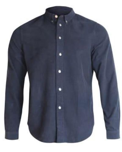 PS by Paul Smith Long Sleeve Corduroy Tailored Fit Shirt Xxl - Blue