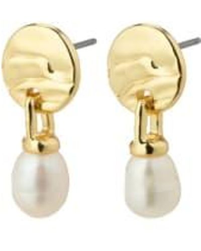 Pilgrim Heat Freshwater Pearl Earrings - Metallizzato