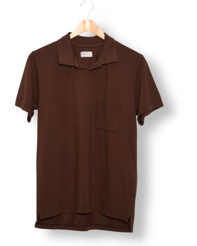 Universal Works Vacation Polo Piquet Brown 28603