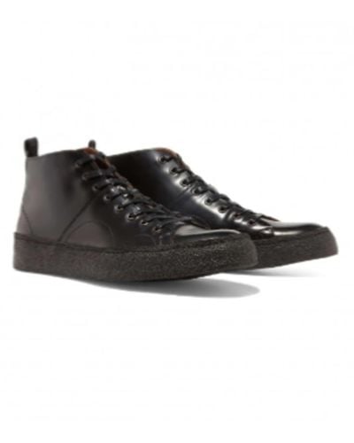 Fred Perry X George Cox Creeper Mid Leather B2273 102 - Negro