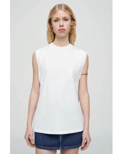 RE/DONE Hanes Oversized Muscle Tank Xs - White