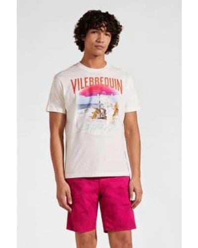 Vilebrequin Welle auf vbq beach t-shirt ungenau - Rot
