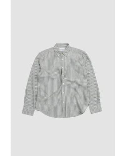 Portuguese Flannel Bella Vista Stripe Shirt - Grigio