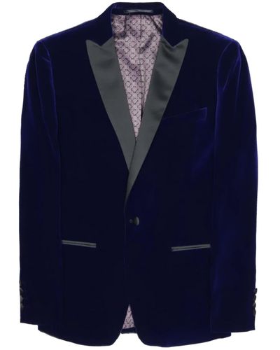 Antique Rogue Velvet Blazer Suit Jacket Blue