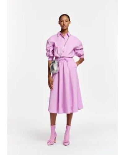 Essentiel Antwerp 'taffata' Midi Length Skirt Lilac 36 - Pink