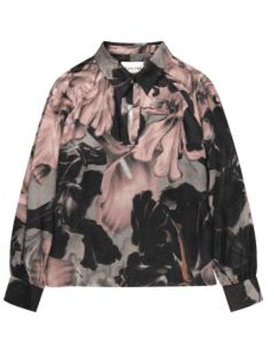 Munthe Ebona lily print blouse col: black / multi, taille: 14 - Rose