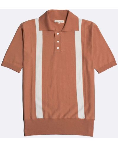 Far Afield Polo Cole Duo Short Sleeves - Brown