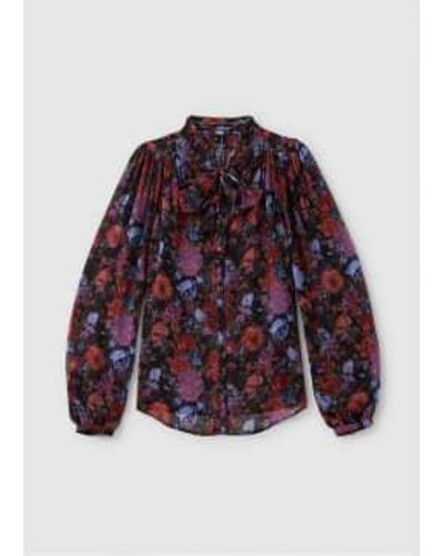 PAIGE S Elynne Silk Blouse - Red
