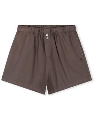 10Days Pique Woven Shorts Small - Brown