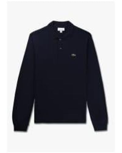 Lacoste S Classic Pique Long Sleeve Polo Shirt - Blue