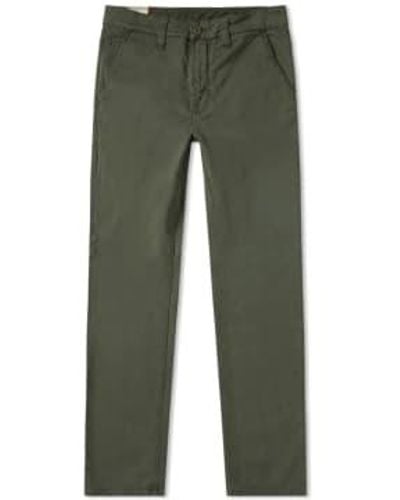 Nudie Jeans Slim Adam Chino Bunker L34 1 - Verde