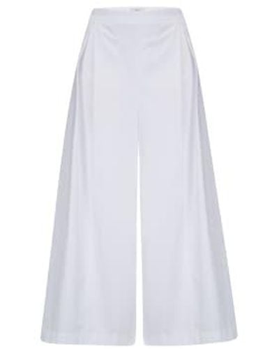 Vince Pleated Culotte In - Bianco