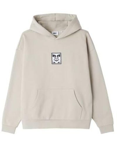 Obey Icon Extra Heavy Hood - White