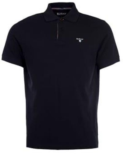 Barbour Tartan Pique Polo Shirt Modern - Blu