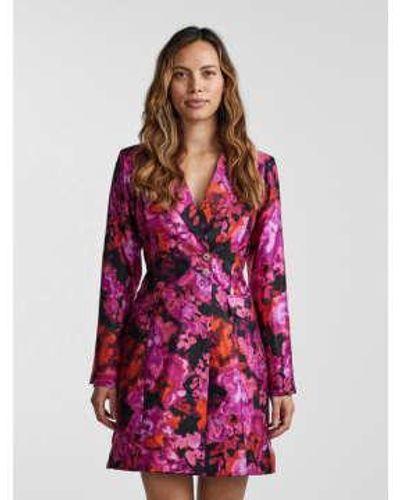 Y.A.S Twilightgarden Ls Blazer Dress - Red