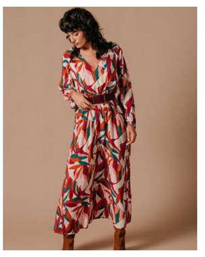 Grace & Mila Grace And Mila Printed Maxi Dress Vert - Rosso