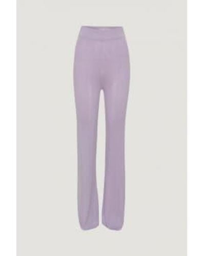 REMAIN Birger Christensen Solaima Knit Trousers Viscose - Purple