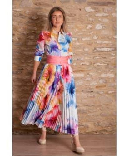 Sara Roka Tosca Dress In Floral Print - Multicolore