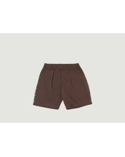 Universal Works Pleated Track Shorts - Marrone