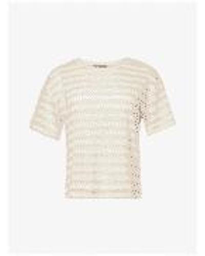 Weekend by Maxmara Falla t-shirt à manches courtes à rayures col: stripe , - Blanc