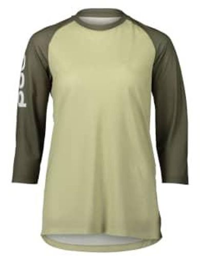 Poc T-shirt mtb pure 3/4 jersey donna epidote grün