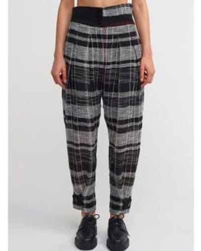 New Arrivals Nu And White Check Trouser 1 - Gray