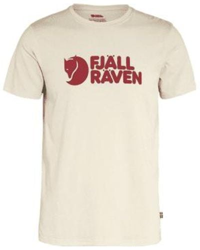 Fjallraven Fjallraven Logo Short Sleeved T Shirt Chalk - Rosa