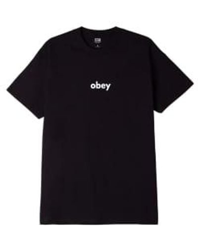 Obey Lower Case T-shirt - Black