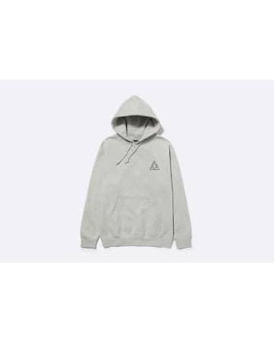 Huf Setzen sie triangle dreieck hoodie heather - Grau