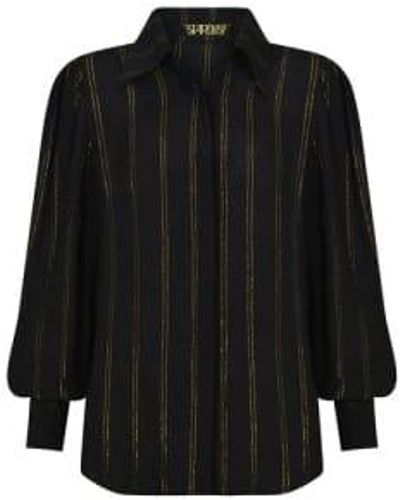Stardust Golden Stripe Amelia Shirt Xs - Black