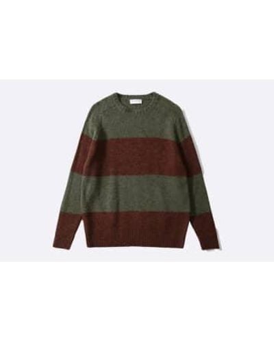 Edmmond Studios Multi Stripes Sweater L / Marrón - Green