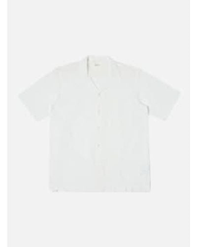 Universal Works Chemise Camp Shirt Linen Cotton Shirting M / Blanc - White