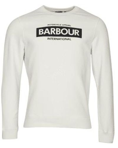 Barbour International Charge Sweatshirt Whisper - Bianco