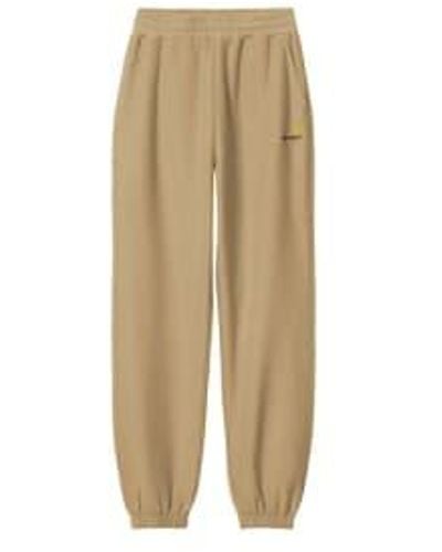 Carhartt Wed Script Sweat Sable Trousers Xs - Natural