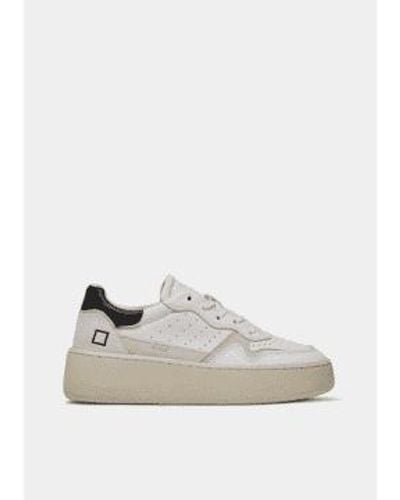D.a.t.e Sneaker Date Sneakers Step Calf Leather Sneakers - Bianco