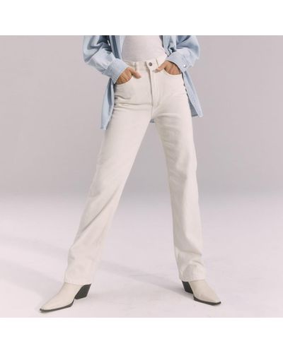 Rails The Topanga Ecru High Rise Straight Jeans - Multicolour