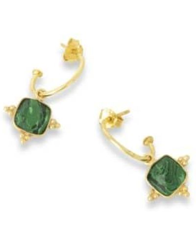 Ashiana Asia Malachite Earrings - Green