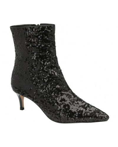 Ravel Black Sequin Currans Pointed-toe Ankle Boots