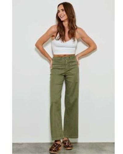 Five Jeans Lucia Trouser In Sage - Verde