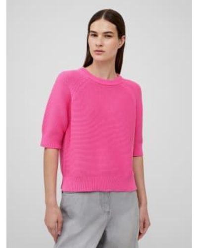 French Connection Lily Mozart Short Sleeved Jumper-aurora -78war Small - Pink