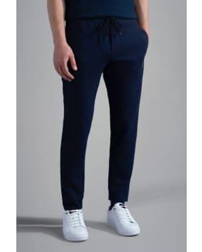 Paul & Shark Super Soft Stretch Sweatpants With Reflex Logo Medium - Blue