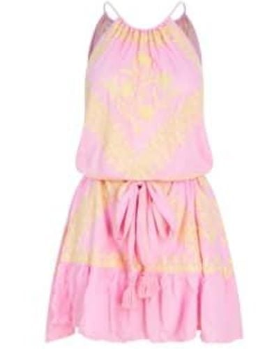 Pranella Poppy Mini Dress /lemon L - Pink