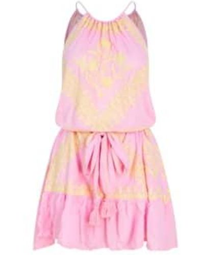 Pranella Poppy Mini Dress /lemon L - Pink