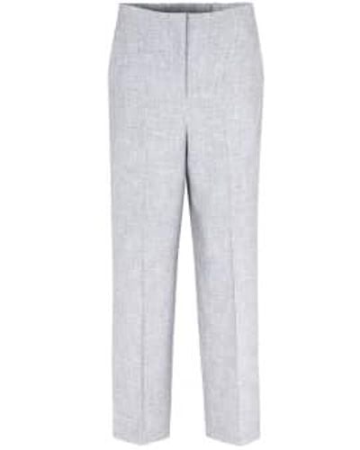 Second Female Evali Classic Trousers Light - Grey